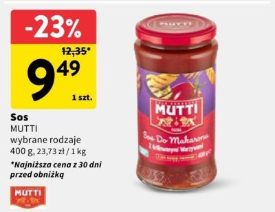 Sos MUTTI wybrane rodzaje promocja w Intermarche