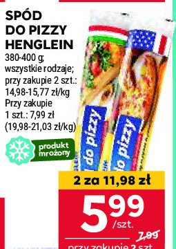 Sp贸d do pizzy Henglein promocja