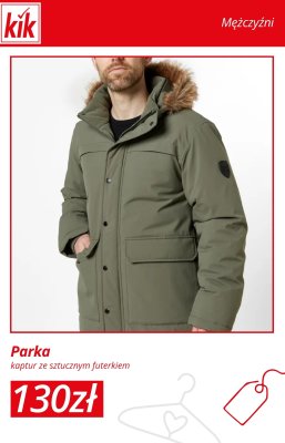 Parka kaptur ze sztucznym futerkiem promocja w KiK