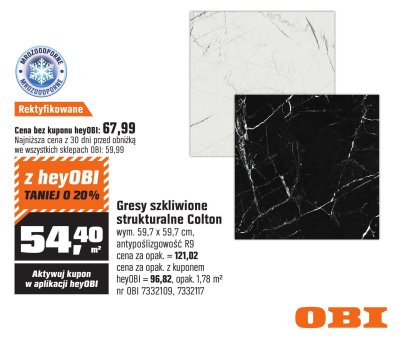 Gresy szkliwione strukturalne Colton promocja w OBI