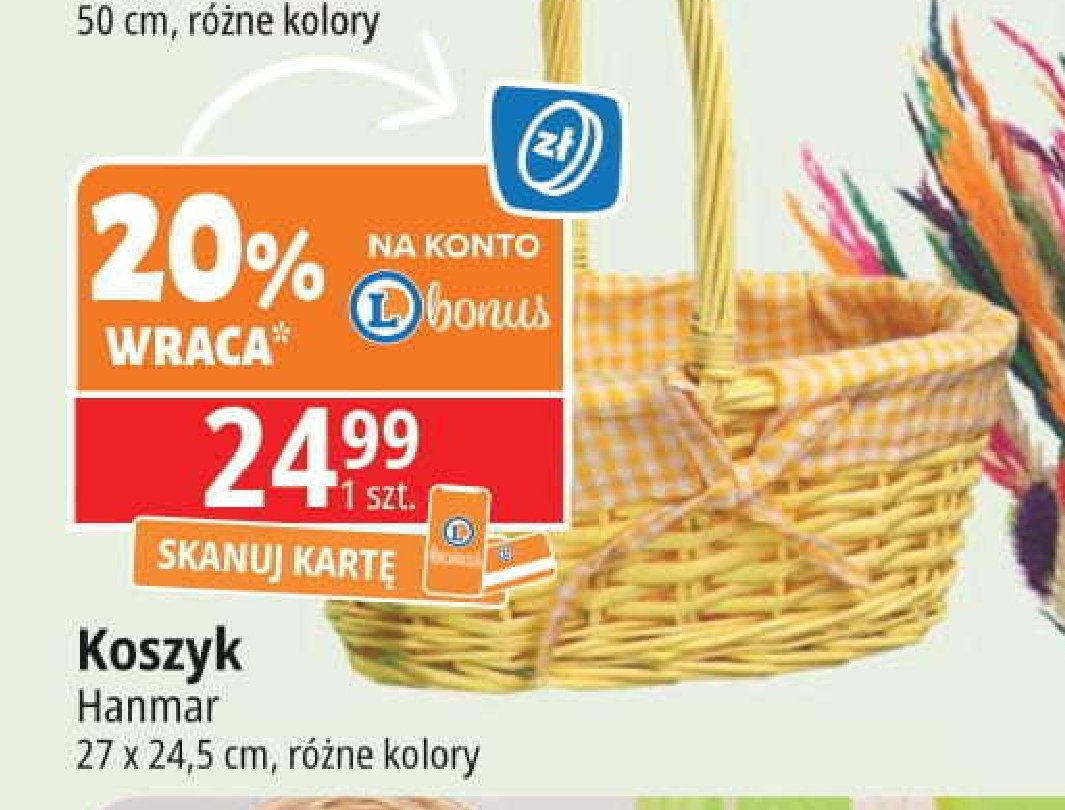 Koszyk 27 x 24.5 cm Hanmar promocja