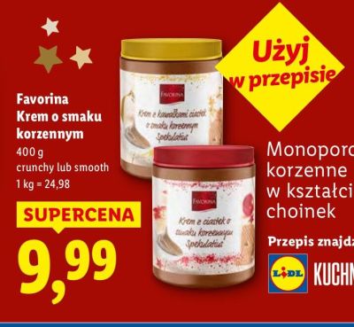 Krem o smaku korzennym crunchy promocja w Lidl