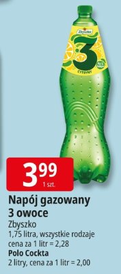 Napój gazowany 3 owoce Zbyszko 1.75l promocja w Leclerc