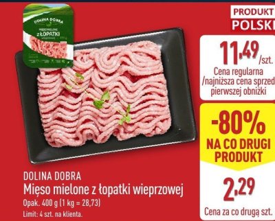 Mięso mielone z łopatki wieprzowej promocja w Aldi