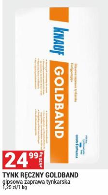 Tynk bezpieczny GOLDBAND gipsowa zaprawa tynkarska promocja w Merkury Market