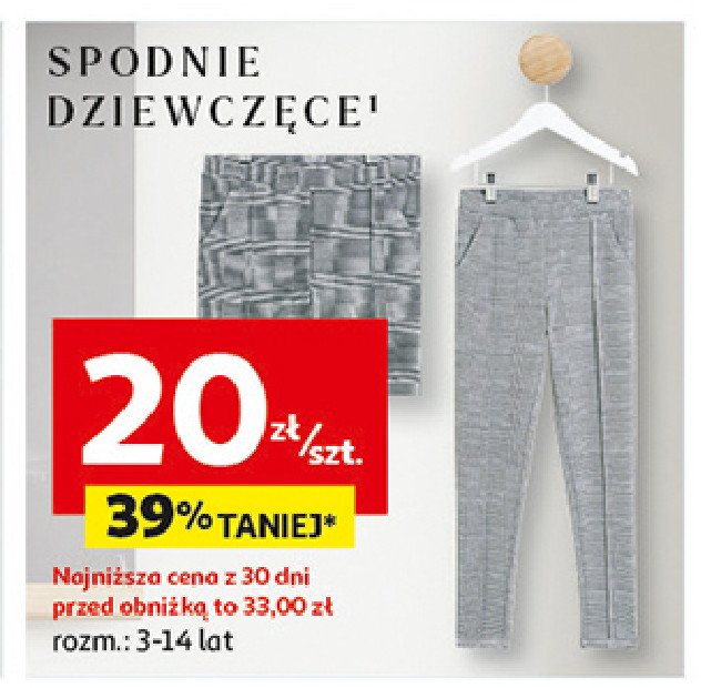 Spodnie dziewczęce 3-14 lat promocja