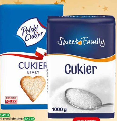 Cukier biały Polski Cukier / Sweet Family promocja w Dino