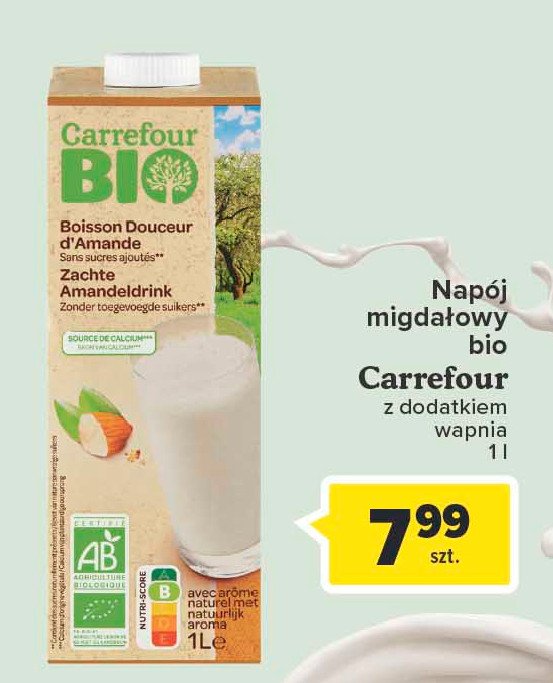 Napój migdałowy Carrefour bio promocja