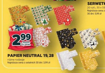 Papier Neutral 19, 28 różne rodzaje promocja w Stokrotka