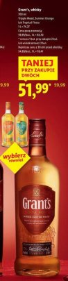 Whisky Grant's Triple Wood, Summer Orange lub Tropical Fiesta promocja w Lidl