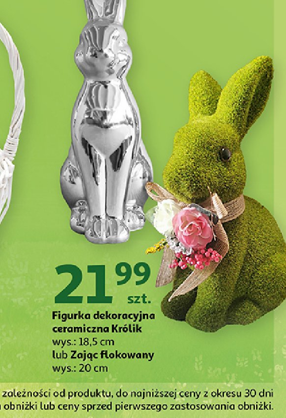 Figurka ceramiczna królik 18.5 cm promocja