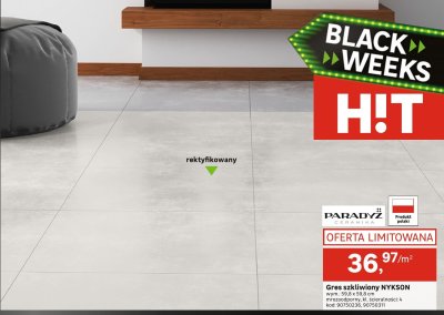 Gres szkliwiony NYKSON rektyfikowany mrozoodporny 59.8 x 59.8 cm promocja w Leroy Merlin