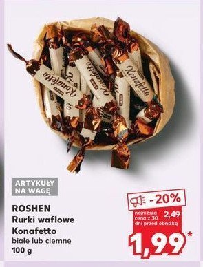 Rurki z nadzieniem nero Roshen konafetto promocja