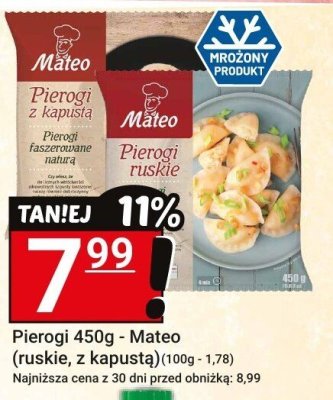 Pierogi 450g - Mateo (ruskie, z kapustą) promocja w Hitpol