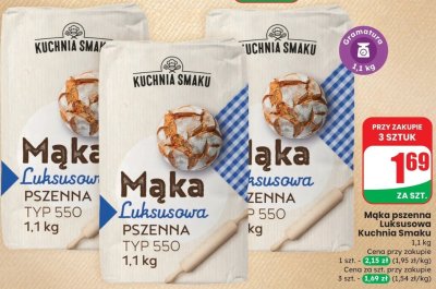 Mąka pszenna Luksusowa Typ 550  promocja w Dino