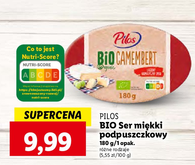 Ser camembert Pilos bio organic promocja