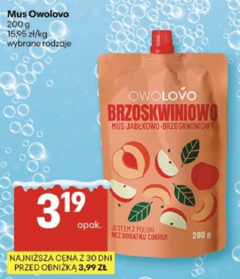 Mus Owolovo wybrane rodzaje promocja w Delikatesy Centrum