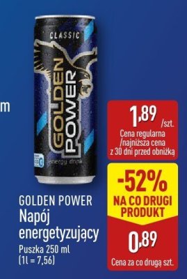 Napój energetyczny Golden Power Classic promocja w Aldi