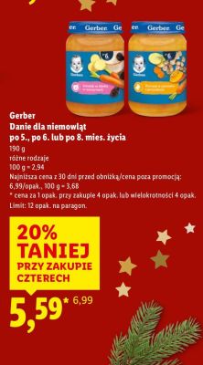 Danie dla niemowląt po 5., 6. lub 8. mies. życia promocja w Lidl