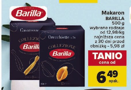 Makaron orecchiette Barilla promocja