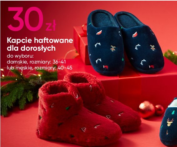 Kapcie haftowane męskie 40-45 promocja w Pepco