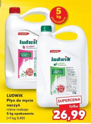 Płyn do mycia naczyń różne rodzaje 5 kg Ludwik promocja w Kaufland