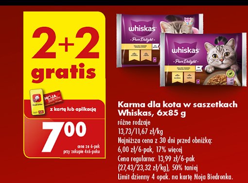 Karma dla kota drobiowe frykasy Whiskas pure delight promocja