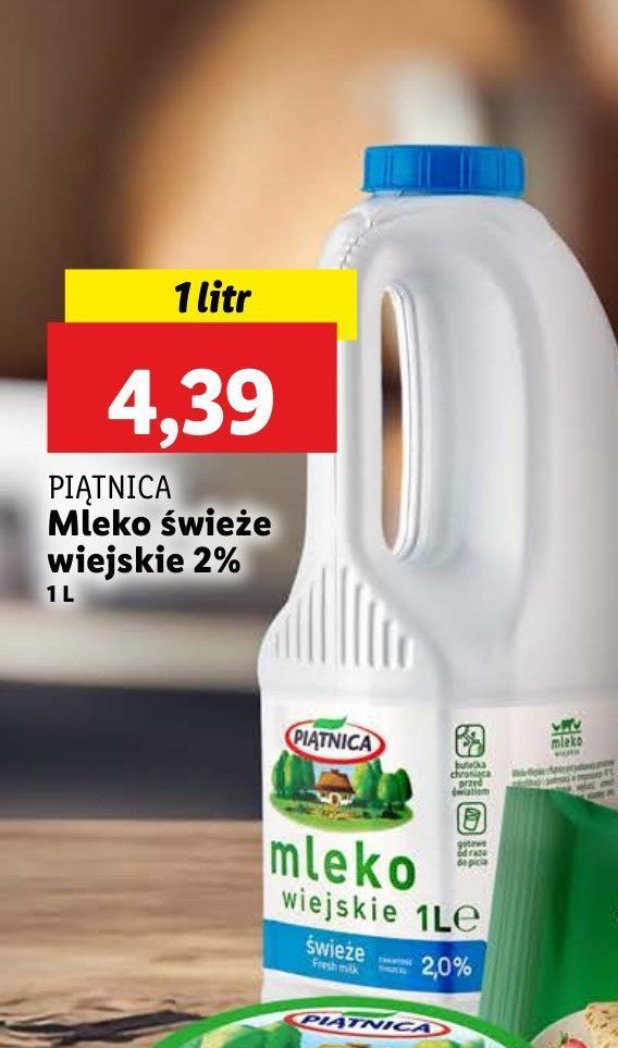 Mleko wiejskie 2% Piątnica promocja w Groszek
