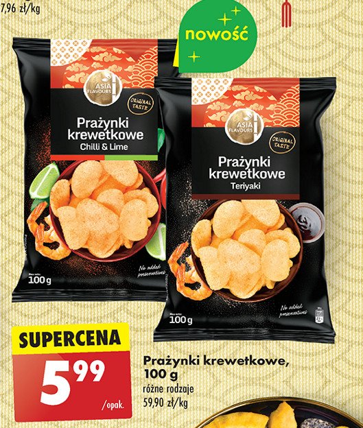 Prażynki krewetkowe teriyaki Asia flavours promocja