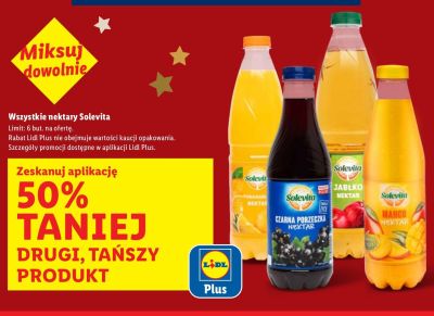 Nektar Solevita różne smaki promocja w Lidl