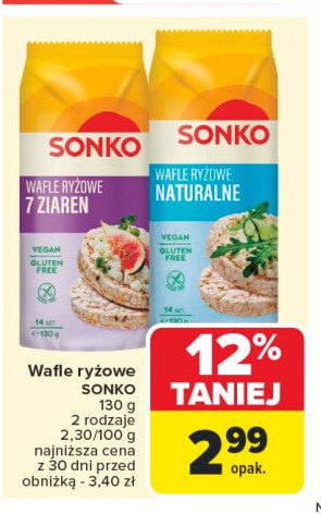 Wafle ryżowe 7 ziaren Sonko promocja