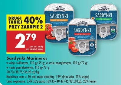 Sardynki w sosie pomidorowym Marinero promocja
