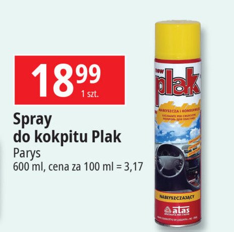 Spray nabłyszczająco-konserwujący Plak promocja w Leclerc