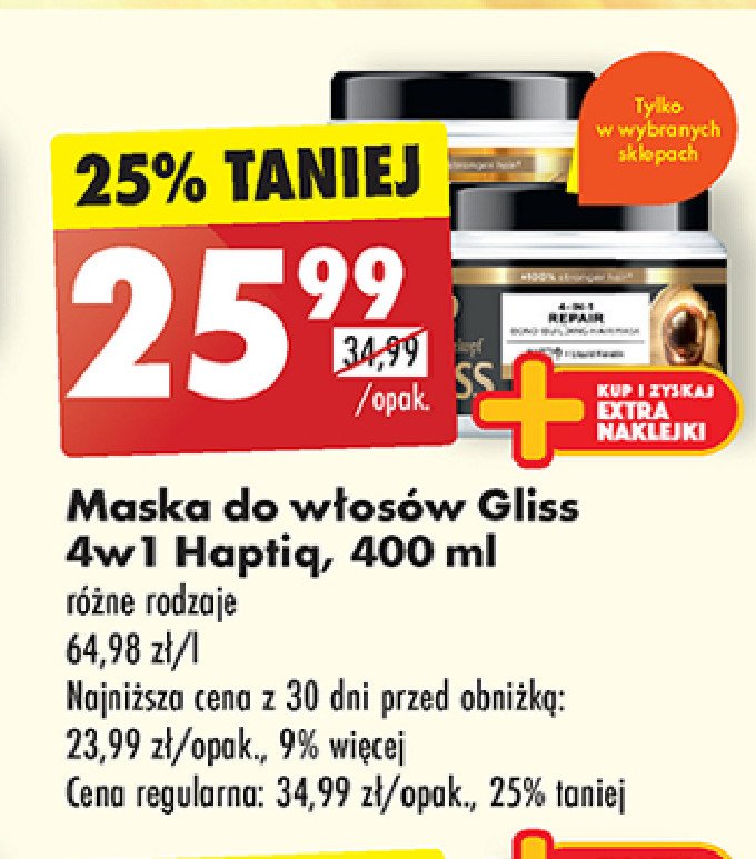 Maska do włosów Gliss kur ultimate repair promocja