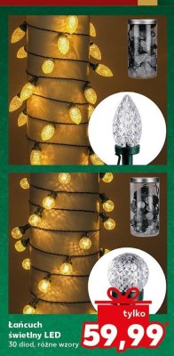 Łańcuch świetlny LED 30 diod, różne wzory promocja w Kaufland