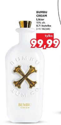 Likier BUMBU CREAM 15% alk. 0,7 l butelka promocja w Kaufland