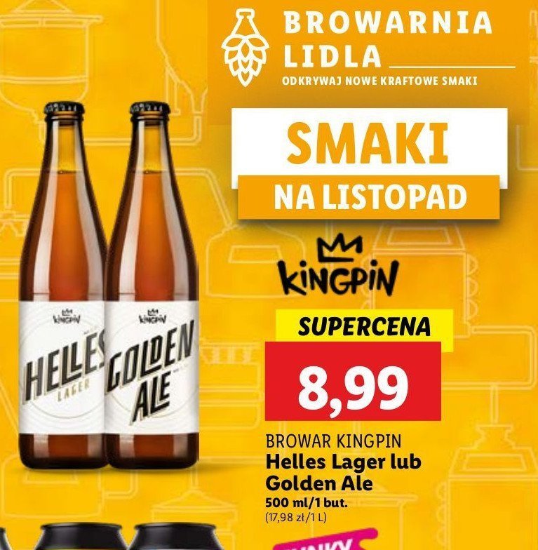 Piwo Kingpin helles lager promocja