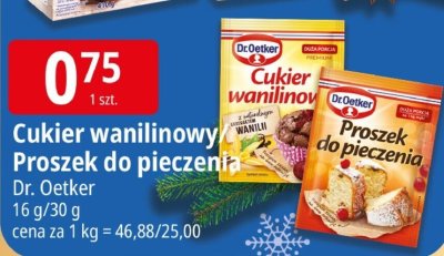 Cukier waniliowy/proszek do pieczenia Dr. Oetker promocja w Leclerc