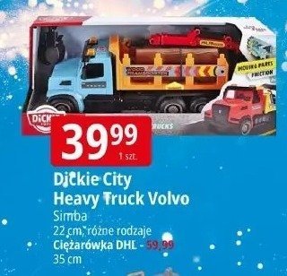 Dickie City Heavy Truck Volvo Simba 22 cm, różne rodzaje promocja w Leclerc