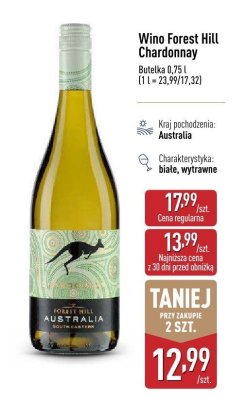 Wino Forest Hill Chardonnay promocja w Aldi