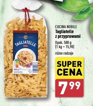 Makaron tagliatelle z przyprawami Cucina nobile promocja