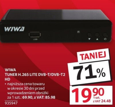 Tuner Wiwa H-265 Lite DVB-T/DVB-T2 HD promocja w Selgros