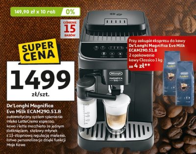 De'Longhi Magnifica Evo Milk ECAM290.51.B promocja w Auchan