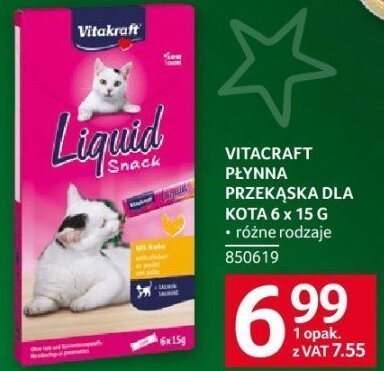 Przekąska dla kota Vitacraft 6 x 15 g promocja w Selgros