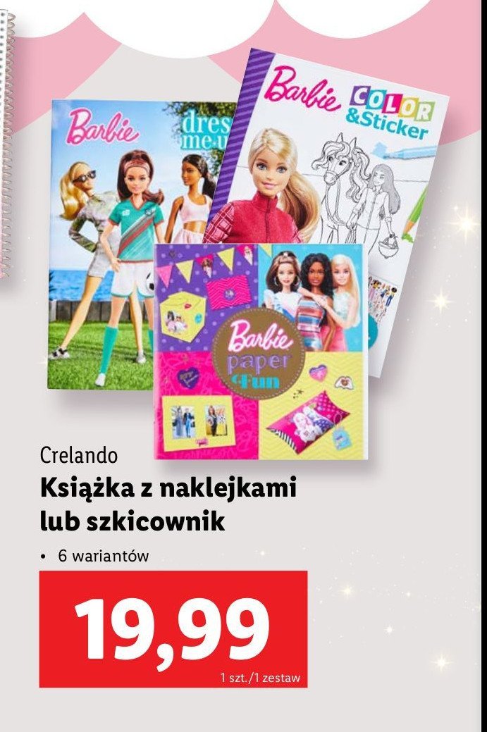 Książeczka z naklejkami "barbie" promocja