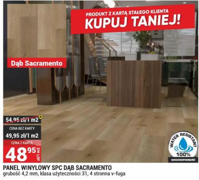 Panel winylowy SPC Dąb Sacramento promocja w Merkury Market