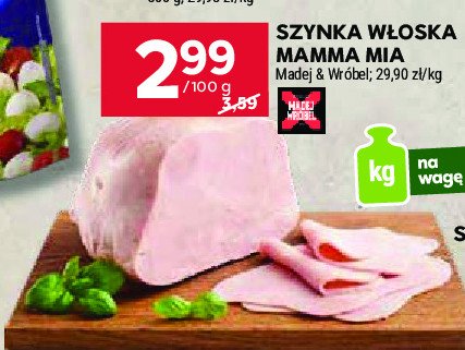 Szynka włoska mamma-mia Madej & wróbel promocja