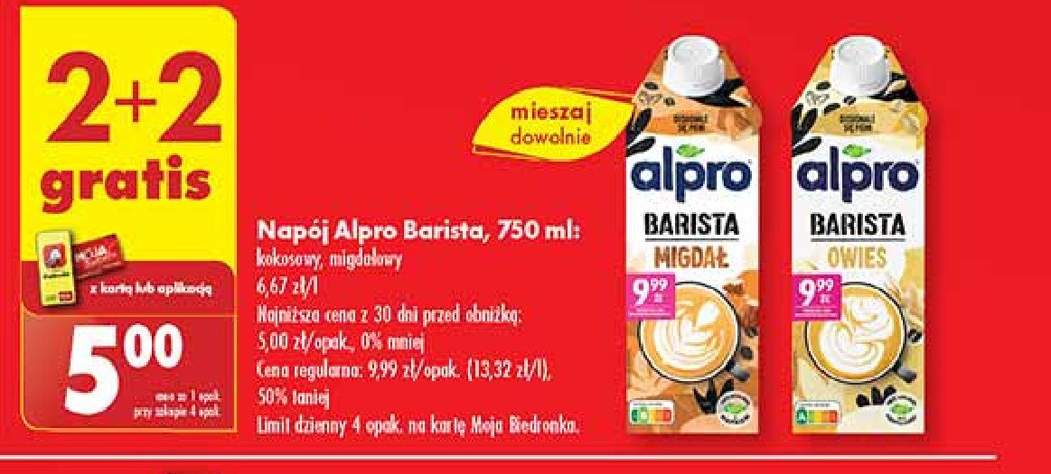 Napój migdałowy barista Alpro promocja