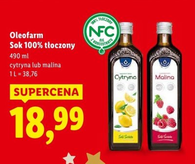 Sok Oleofarm Sok 100% tłoczony promocja w Lidl