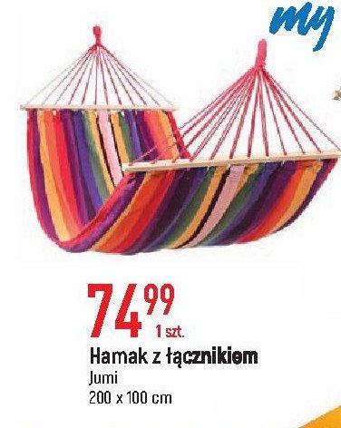 Hamak w pasy 200 x 100 cm Jumi promocja